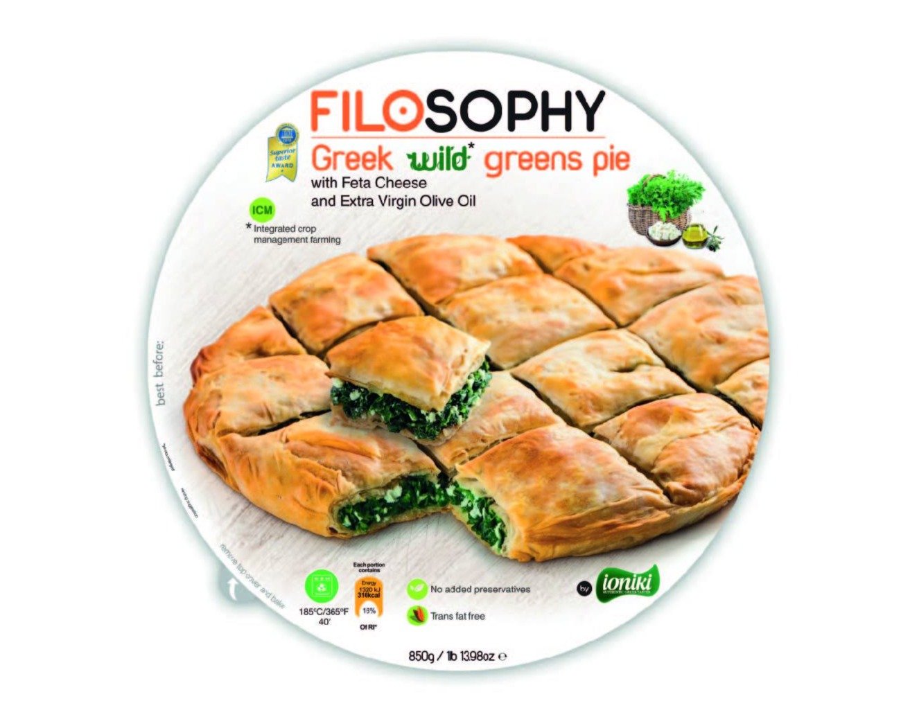 Ioniki FiloSophy Greek Wild Greens Pie 850g