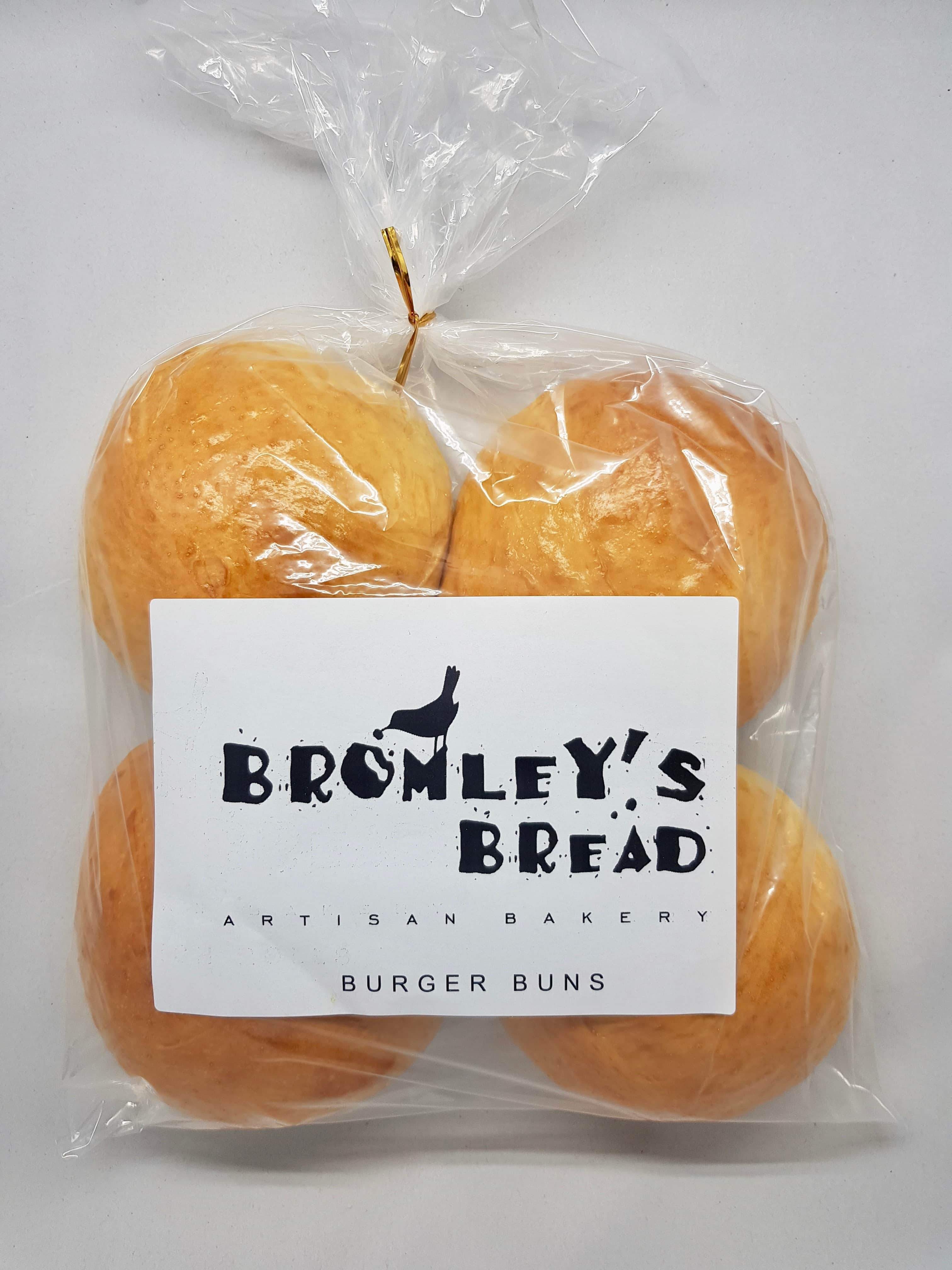 Bromley's Bread Burger Rolls - 4 pack-Bromley's Bread-Fresh Connection