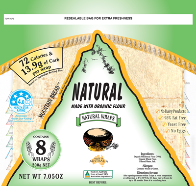 Mountain Bread Natural - 8 wraps